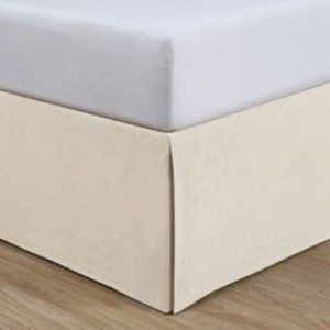 LinenWeave Vintage Washed Twin Bed Skirt in Ivory